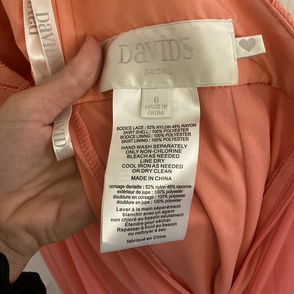 David’s bridal halter open back long lace dress - Picture 7 of 10